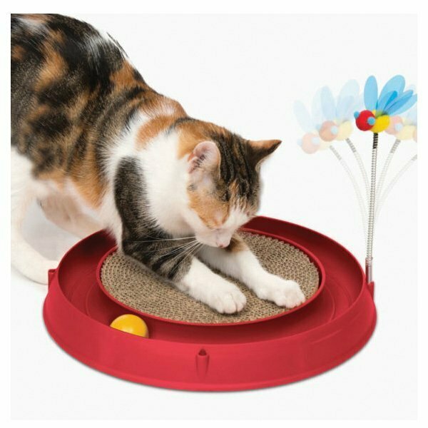 Catit Play Circuit Ball Toy with Scratch Pad 43000